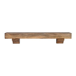 Shenandoah 6 ft. Dune Rustic Distressed Cap-Shelf Mantel - Fireplace Mantels
