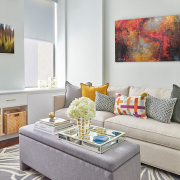 This modern sleeper sofa provides extra sleeping spaces for guests