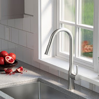 Karran KKF140 1-Handle Pull-Down Sprayer Kitchen Faucet, Stainless Steel