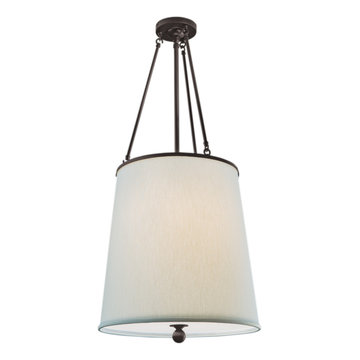 Ilex ASH-TR-CS-ABPC-IN Ashton Drum Pendant Light. Incandecent. Cream Shade Diffu