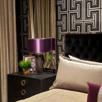 Creating drama in the bedroom with wallpaper and paint