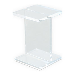 Gus - Gus Acrylic I-Beam End Table - Side Tables And End Tables