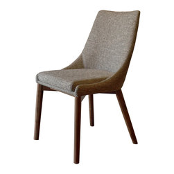 Pascal Dining Chair, Mineral, Medium Walnut - Dining Chairs