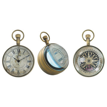 The Eye of Time Pocket Watch, Brass