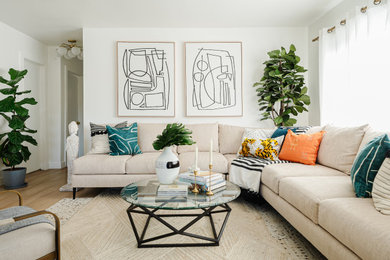 Inspiration for a small transitional living room remodel in Los Angeles