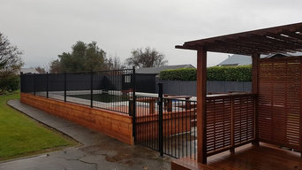 Finished product with open fencing and pagola