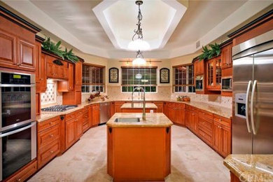 Tuscan kitchen photo in Orange County
