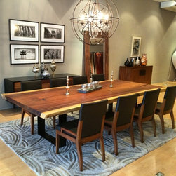 Solid slab Exotic Hardwood tables - Dining Tables