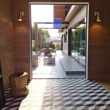 multiple clé tiles featured all over modern home