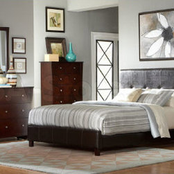 5 PC Crowley Bedroom Set (Bed, Night Stand, Dresser, Mirror and Chest) in Cherry - Bedroom Furniture Sets