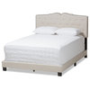 Vivienne Fabric Upholstered Bed, Light Beige, King