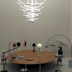 Contemporary Flos 2620 Lamp - White - Chandeliers