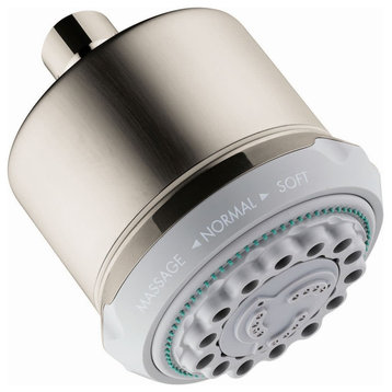 Hansgrohe 28496 Clubmaster 2.5 GPM Multi Function Shower Head - Brushed Nickel