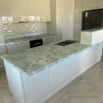 Emerald Mist Stone Kitchen Benchtop | Brisbane Project