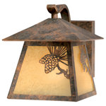 Vaxcel - Whitebark 7" Outdoor Wall Light Olde World Patina - Evoking the spirit of the wilderness, this rustic themed light features a pinecone silhouette. It will complement a variety of home styles making it a great choice for a vacation lodge, cabin or a suburban home - anywhere you want to bring an element of nature. This outdoor wall light is ideal for your porch, entryway, garage, or any other area of your home.
