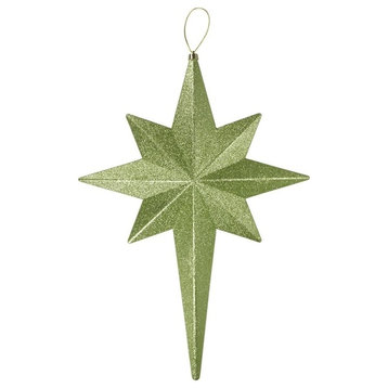 20" Green Kiwi Glittered Bethlehem Star Shatterproof Christmas Ornament