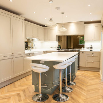 Limestone & Jade Shaker Kitchen in Sway