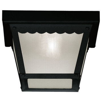 1-Light Outdoor Ceiling Light, Black