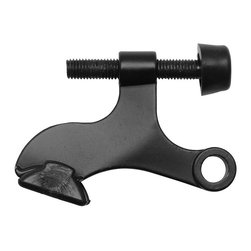 Designers Impressions - 6357 Matte Black Heavy Duty Hinge Pin Door Stop - Door Stops