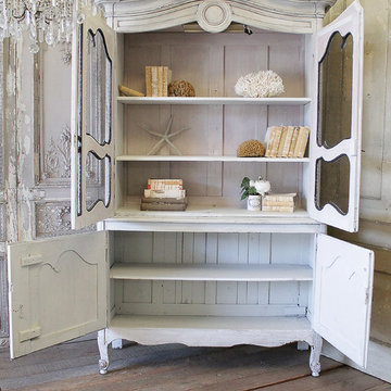 Antique Painted Two-Piece Buffet Deux-Corps