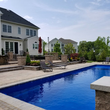 Fiberglass Pool Installation & Back Yard Makeover - Lincroft NJ