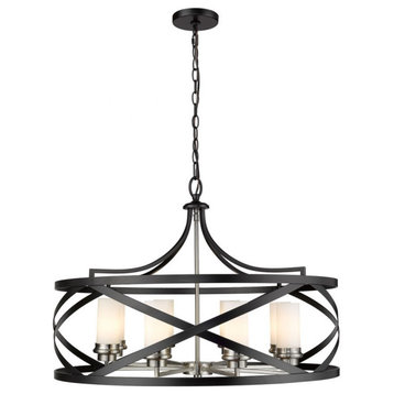 8 Light Pendant in Linear Style - 30 Inches Wide by 21.5 Inches High-Matte