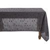 Abstract Embroidered Voile Tablecloth, Charcoal With Almost Black