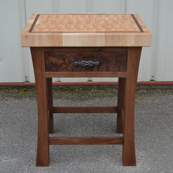 End Grain Butcher Block Island - Kitchen Islands And Kitchen Carts