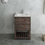 Formosa Floor Standing Open Bottom Modern Bathroom Cabinet With Top & Sink, 24"