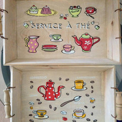 Cute Set of 2 Timber Serving Trays - Serving Trays