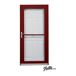 Pella&reg; Fullview storm door in Cranberry - Front Doors