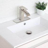 STYLISH 6 1/8" Brushed Nickel Bathroom Square Deck Plate
