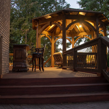 Entertainment Size | Deck w/2-Tone Gazebo & Integrated Power