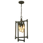 EGLO - Wymer 4-Light Pendant, Zinc - Bring industrial charm to your decor by suspending the Wymer Multi four light Pendant  by Eglo from your ceiling. The zinc finish of the frame and exposed bulbs creates a handsome focal point. This unique fixture complements many styles of decor from rustic, industrial to contemporary