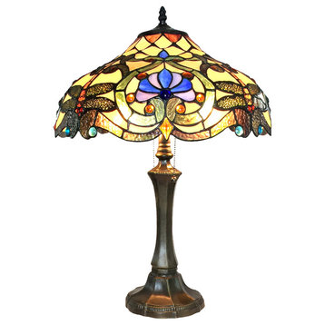 Chloe Lighting Amberwing 2 Light Dragonfly Table Lamp