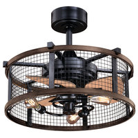 Humboldt 21" Ceiling Fan Oil Rubbed Bronze and Burnished Teak