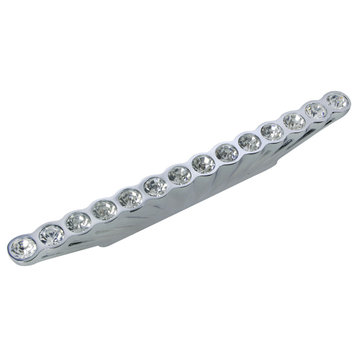 Utopia Alley Gleam 14 Crystal Cabinet Pull, 2.5", Polished Chrome, 10 Pack