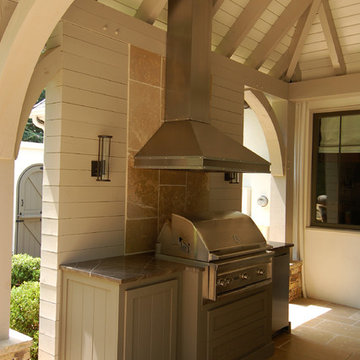 Rustic-Contemporary Poolside Porch