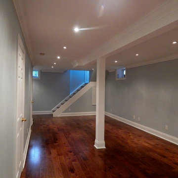 Basement Reno with Full Underpin, 8' Ceilings and Partial Flush Beam