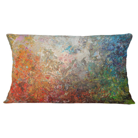 Board Stained Abstract Art Abstract Throw Pillow, 12"x20"