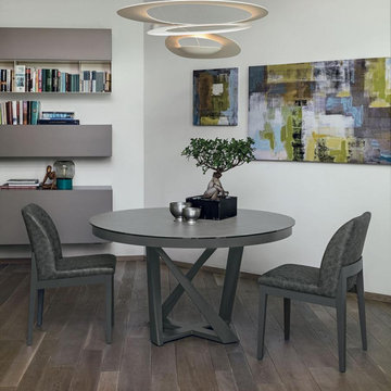 Cronos round extending dining table by Target Point