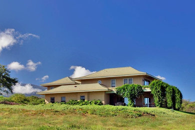 This is an example of a tropical landscaping in Hawaii.