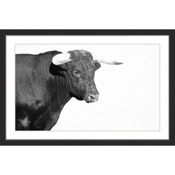 "Horned Beast" Framed Painting Print, 18x12