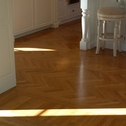 Rift Sawn White Oak from the Herringbone collection. - Engineered Wood Flooring