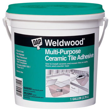 DAP 25192 Weldwood Multi-Purpose Ceramic Tile Adhesive, White, 1 Gallon