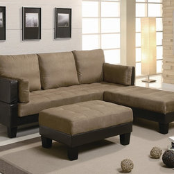 Coaster 300160 Tan Futon Sofa Bed Set - Sofas And Sectionals