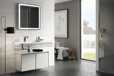 Foto di una stanza da bagno minimalista