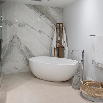 Aquatica Spoon 2 (Purescape 204AM) Egg Shaped Freestanding Solid Surface Bathtub