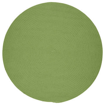 Maui Braided Bright Tropical Solid Rug Key Lime Green 4' Round