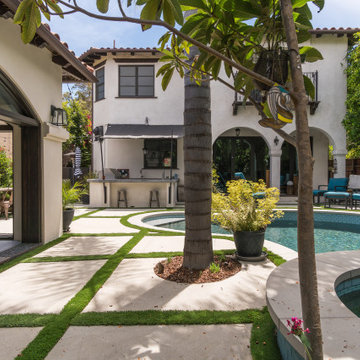 West Hollywood Spanish-Style Pool House Transformation